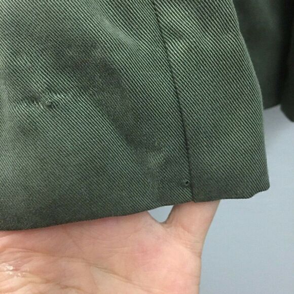 Milly Seamed Shift Dress in Olive Green - Picture 10 of 14